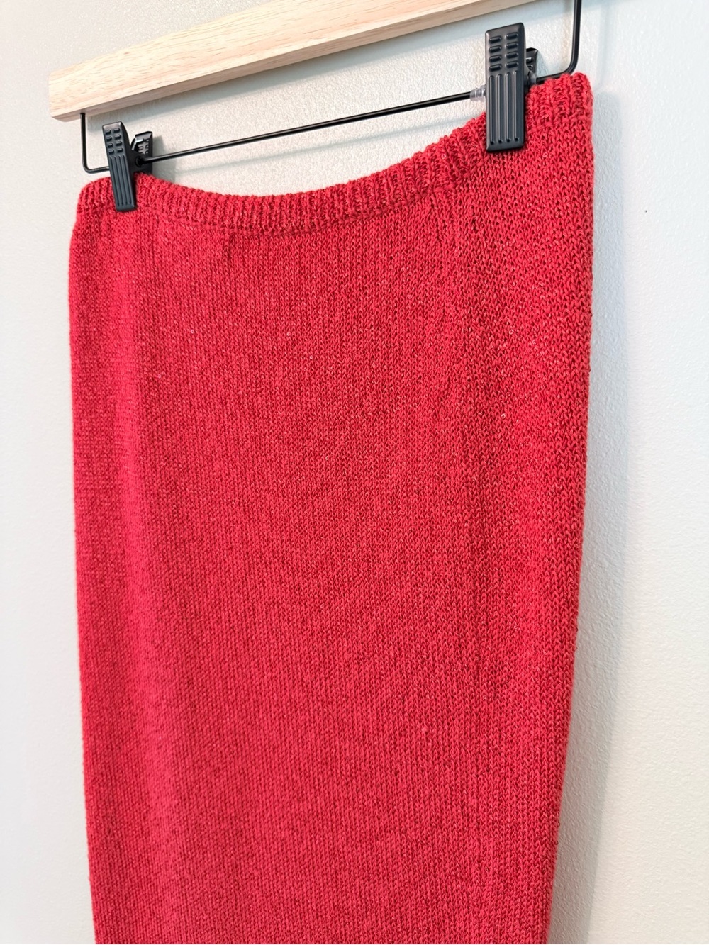 Asta Resort Carolina Skirt Rossa Sequin Red Maxi Knit Skirt Size S - Picture 6 of 8